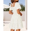 image:imageZESICA Womens 2026 Summer Boho Floral Flowy Mini DressesWhite