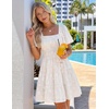 image:imageZESICA Womens 2026 Summer Boho Floral Flowy Mini DressesWhite