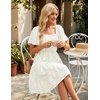 image:imageZESICA Womens 2026 Summer Boho Floral Flowy Mini DressesWhite