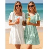 image:imageZESICA Womens 2026 Summer Boho Floral Flowy Mini DressesWhite