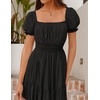 image:imageZESICA Womens 2026 Summer Off Shoulder Boho Maxi DressBlack