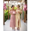image:imageZESICA Womens 2026 Summer Off Shoulder Boho Maxi DressLight Yellow