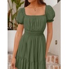 image:imageZESICA Womens 2026 Summer Off Shoulder Boho Maxi DressOlive