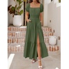image:imageZESICA Womens 2026 Summer Off Shoulder Boho Maxi DressOlive
