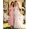 image:imageZESICA Womens 2026 Summer Off Shoulder Boho Maxi DressPink