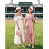 image:imageZESICA Womens 2026 Summer Off Shoulder Boho Maxi DressPink