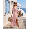 image:imageZESICA Womens 2026 Summer Off Shoulder Boho Maxi DressPink