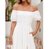 image:imageZESICA Womens 2026 Summer Off Shoulder Boho Maxi DressWhite