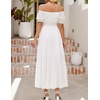 image:imageZESICA Womens 2026 Summer Off Shoulder Boho Maxi DressWhite