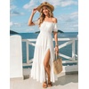 image:imageZESICA Womens 2026 Summer Off Shoulder Boho Maxi DressWhite