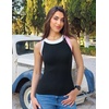 image:imageZESICA Womens 2026 Summer Sleeveless Ribbed Knit Color Block Tank TopsBlack
