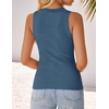 image:imageZESICA Womens 2026 Summer Sleeveless Ribbed Knit Color Block Tank TopsDarkblue