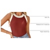 image:imageZESICA Womens 2026 Summer Sleeveless Ribbed Knit Color Block Tank TopsRed