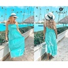 image:imageZESICA Womens 2026 Summer Strapless Boho Beach Vacation Maxi DressesAqua