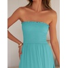 image:imageZESICA Womens 2026 Summer Strapless Boho Beach Vacation Maxi DressesAqua