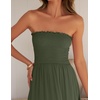 image:imageZESICA Womens 2026 Summer Strapless Boho Beach Vacation Maxi DressesArmygreen