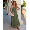 image:imageZESICA Womens 2026 Summer Strapless Boho Beach Vacation Maxi DressesArmygreen