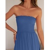 image:imageZESICA Womens 2026 Summer Strapless Boho Beach Vacation Maxi DressesBlue
