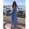 image:imageZESICA Womens 2026 Summer Strapless Boho Beach Vacation Maxi DressesBlue