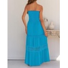 image:imageZESICA Womens 2026 Summer Strapless Boho Beach Vacation Maxi DressesCobalt