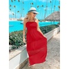 image:imageZESICA Womens 2026 Summer Strapless Boho Beach Vacation Maxi DressesFirered