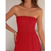 image:imageZESICA Womens 2026 Summer Strapless Boho Beach Vacation Maxi DressesFirered