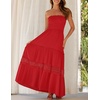 image:imageZESICA Womens 2026 Summer Strapless Boho Beach Vacation Maxi DressesFirered