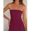 image:imageZESICA Womens 2026 Summer Strapless Boho Beach Vacation Maxi DressesFuchsia