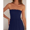 image:imageZESICA Womens 2026 Summer Strapless Boho Beach Vacation Maxi DressesNavy