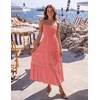 image:imageZESICA Womens 2026 Summer Strapless Boho Beach Vacation Maxi DressesPeach
