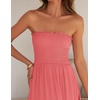 image:imageZESICA Womens 2026 Summer Strapless Boho Beach Vacation Maxi DressesPeach