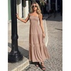 image:imageZESICA Womens 2026 Summer Strapless Boho Beach Vacation Maxi DressesPink