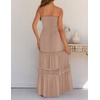 image:imageZESICA Womens 2026 Summer Strapless Boho Beach Vacation Maxi DressesPink