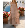 image:imageZESICA Womens 2026 Summer Strapless Boho Beach Vacation Maxi DressesPink