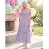image:imageZESICA Womens 2026 Summer Strapless Boho Beach Vacation Maxi DressesPurple