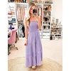 image:imageZESICA Womens 2026 Summer Strapless Boho Beach Vacation Maxi DressesPurple