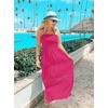 image:imageZESICA Womens 2026 Summer Strapless Boho Beach Vacation Maxi DressesRose