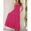 image:imageZESICA Womens 2026 Summer Strapless Boho Beach Vacation Maxi DressesRose