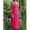 image:imageZESICA Womens 2026 Summer Strapless Boho Beach Vacation Maxi DressesRose