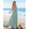 image:imageZESICA Womens 2026 Summer Strapless Boho Beach Vacation Maxi DressesSage