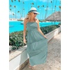 image:imageZESICA Womens 2026 Summer Strapless Boho Beach Vacation Maxi DressesSage
