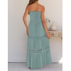 image:imageZESICA Womens 2026 Summer Strapless Boho Beach Vacation Maxi DressesSage
