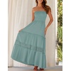 image:imageZESICA Womens 2026 Summer Strapless Boho Beach Vacation Maxi DressesSage