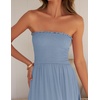 image:imageZESICA Womens 2026 Summer Strapless Boho Beach Vacation Maxi DressesSkyblue