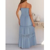 image:imageZESICA Womens 2026 Summer Strapless Boho Beach Vacation Maxi DressesSkyblue