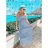 image:imageZESICA Womens 2026 Summer Strapless Boho Beach Vacation Maxi DressesSkyblue