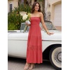 image:imageZESICA Womens 2026 Summer Strapless Boho Beach Vacation Maxi DressesWatermelon