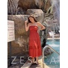 image:imageZESICA Womens 2026 Summer Strapless Boho Beach Vacation Maxi DressesWatermelon