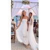 image:imageZESICA Womens 2026 Summer Strapless Boho Beach Vacation Maxi DressesWhite