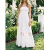 image:imageZESICA Womens 2026 Summer Strapless Boho Beach Vacation Maxi DressesWhite